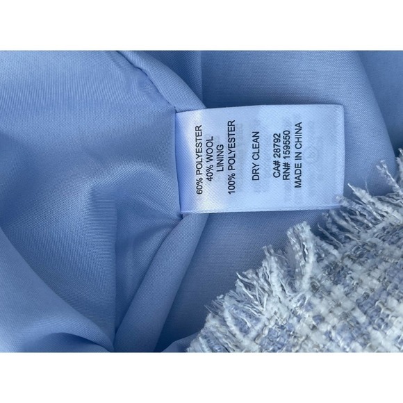 Madison d' Amelie Women's Pencil Mini Skirt SIze 8 Tweed Fringed Hem Pastel - Picture 6 of 7